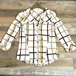 New York & Company 3/4 sleeve Shirt Sz S